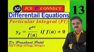 Perticular integral of e^ax || Differential Equatuions || 18mat21 || Dr Prashant Patil