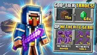 Minecraft but Wandering Trader is GOD! MODE 😱 (OP LOOT Addon Armor or tools 🤯🤩