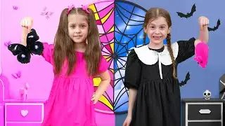 PINK vs BLACK Challenge  Eva vs Wednesday