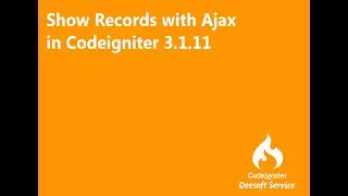 Ajax Crud Codeigniter - Show Data with Ajax - Load Page in Ajax