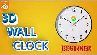HOW TO MAKE SIMPLE CLOCK IN BLENDER - EASY way || 3d wall clock in blender