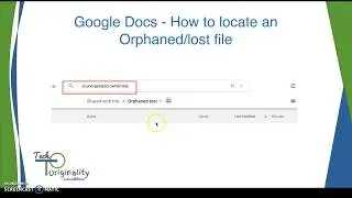 How to find a lost/deleted file from Google drive