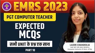 EMRS PGT Computer Science Question Paper | Part 10 | EMRS Computer Previous Year Question Paper 2023