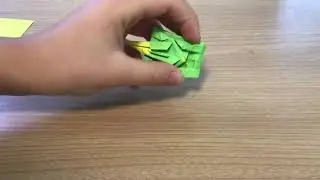 Making a paper tank.