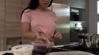 Asa Akira - Cooking and fucking myself