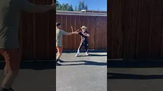 Kajukenbo Tum Pai stick practice. Stick to home.