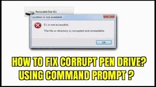 HOW TO FIX - PEN-DRIVE PROBLEM (Directory is corrupted)