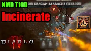 Incinerate Tier 100 Nightmare Dungeon Clear No Holy Bolts/No Uber Unique - Diablo 4 Season 4