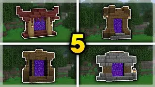 5 Easy NETHER PORTAL Design Ideas | Minecraft 🕹️