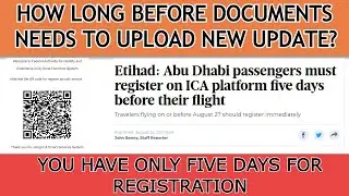 Only Five Days For Registration | How Long Before The Documents Need To Be Uploaded | ICA New Update