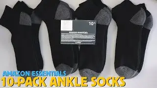 Amazon Essentials Ankle Socks: Size 12-14 (10-Pack) A Closer Look!