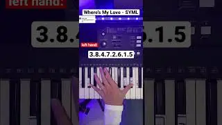 Where's My Love - SYML | Easy Left Hand Tutorial🎹 #piano #shorts
