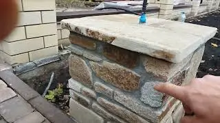 Garden stone pillars for lighting Unusual design#hobby #art