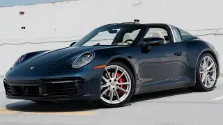 2021 Porsche 911 Targa 4S | Night Blue Metallic over Slate Gray/Chalk | UDrive Automobiles