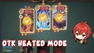 Diluc OTK in the new Heated Mode in Genshin Impact TCG