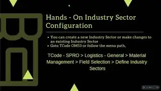 How to Configuration Industry Sector in S/4 HANA System
