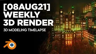 [20] Central Nightout - Blender 3D Modeling Timelapse