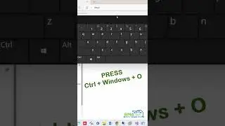 HOW TO OPEN ON SCREEN KEYBOARD | Ctrl + Windows + O