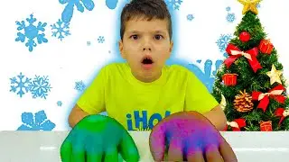 Egorka made himself Merry Icy Hands for the Holiday