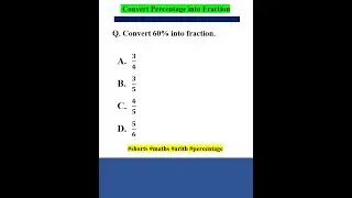Convert the Percentage into Fraction