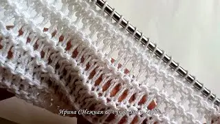 😍ЧУДО сетка для летней туники спицами!!! Вяжем классный сетчатый узор