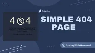 Simple Html 404 error page design || Create a Custom 404 Page || 404 Error Page Design HTML CSS