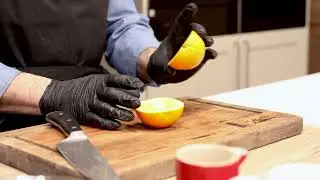 Рецепт. Косичка из лосося и палтуса с пюре из сельдерея и сливочно-апельсиновым соусом