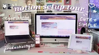 NOTION TOUR: how i use notion to organize my personal & work life, youtube, webtoon, cute & simple