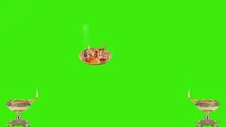 Aarti ki Thali in Green Screen || Aarti Pooja Thali Moving Green Screen Full HD Video