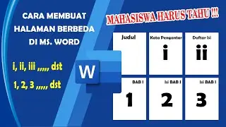 Cara Membuat Halaman Berbeda Di Ms  Word (i,ii,iii & 1,2,3) Untuk Skripsi