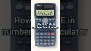 How to save numbers in calculator | Save to number in calculator | how to save number in casio