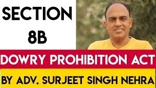 Section 8B Dowry Prohibition Act