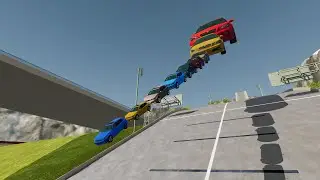Small to Giant Car Jump Arena Madness 😱 BeamNG.drive