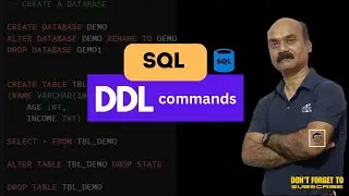 SQL | SQL Tutorial | DDL Commands | Database Tutorial | Learn SQL | SQL for Beginners| SQL Basics
