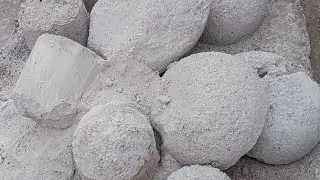 ASMR: New || Pure White Cement Dry Dampe Floor Crumbling #asmr #asmrsand #softgrittydusty
