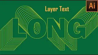 Create layer text by using distort and transform effect in illustrator program | Easy tutorial
