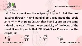 Let P be a point on the ellipse x^2/9+y^2/4=1. Let the line passing through P and parallel to y-axis