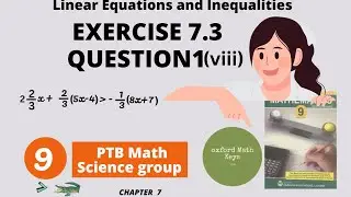 9th Class Math Chapter 7 Linear Equations and Inequalities Exercise 7.3 Q1 (viii)