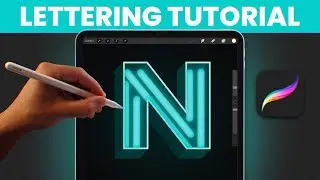 Neon 3D Effect in Procreate - Tutorial