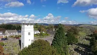 DJI Neo in Strong winds - St Cynwyd's Church - Llangynwyd