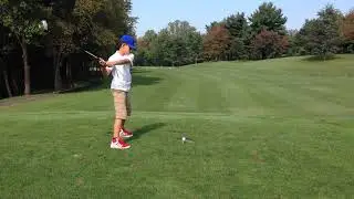 (Golf) The Little Man's drive.  He's on to something.