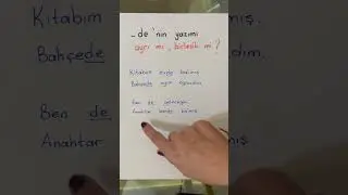 -de’nin Yazımı