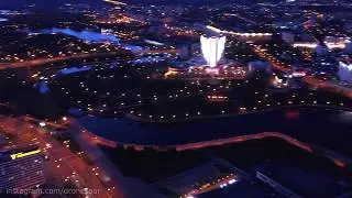 Полет над ночным Минском