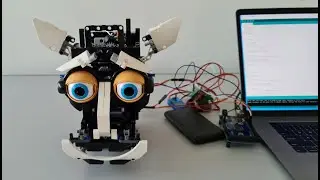 Testing Animatronic Robot Head using LEGO Technic Compatible Parts and Arduino
