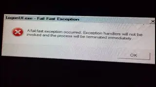 Repair : Logon UI.exe - Fail Fast Exception