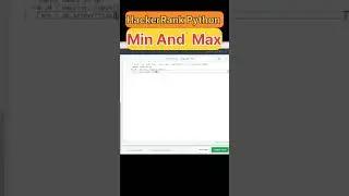 Min And Max || NumPy ||  HackerRank || Python Programming 
