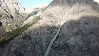 Drone video in Kyrgyzstan Issyk Kul region (Barskoon / Tamga )