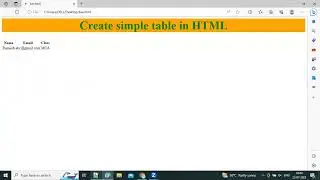 How to create simple table in HTML