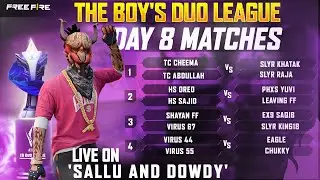 THE BOY's DUO LEAGUE | CS VERSION | ROUND 3 | DAY 8 | Sallu and Dowdy