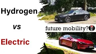 Tesla model S vs Toyota Mirai hydrogen car and the future of mobility